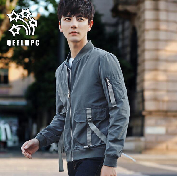 Spring autumn. Men's casual fashion jacket. Men's coat. Teenager's coat. Men's Jackets. Men Outerwear & Coats. Men wear. 100% Nylon. thin.06