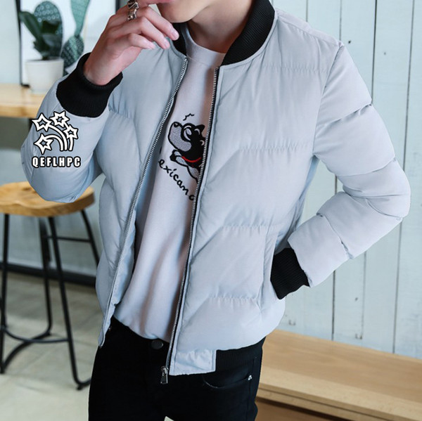 Autumn winter Fashion casual Youth men jacket Loose coat Jackets Men Outerwear &Coats Stand Collar Long Sleeve thick Adding cotton 4XL AH11