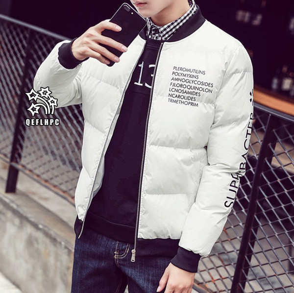 Autumn winter Fashion casual Youth men jacket Loose coat Jackets Men Outerwear &Coats Stand Collar Long Sleeve thick Adding cotton 4XL AH29