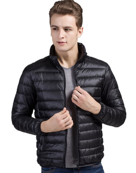 Winter Duck down jacket men 90% Down Content thin ultra light down jacket winter long sleeve solid winter coats pocket fashion