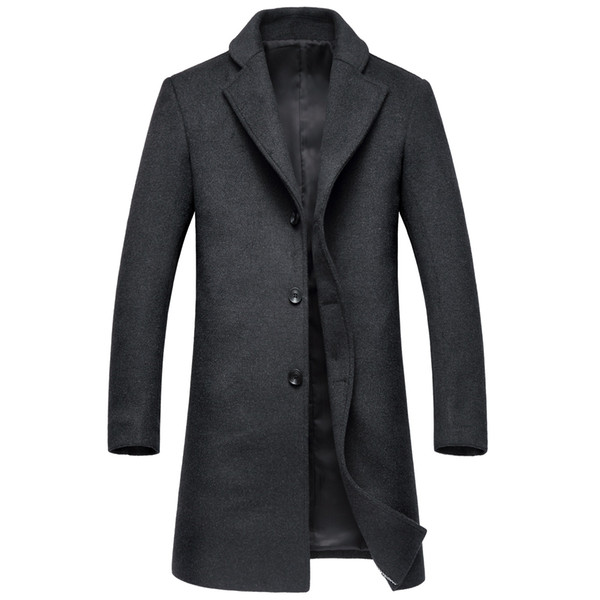 Shanghai Story Men Wool Jackets Fall Winter Brand Men Wool Coats Middle Long Coats Men Warm Wool Overcoat Mens Cashmere Coat