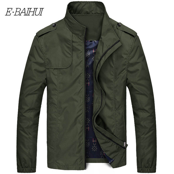 E-BAIHUI Brand Sweatshirt Hoodie Men's Casual Jacket Coat Long Sleeve Sports Zipper Jacket Mens Clothes Plus Size Hoodies 5605