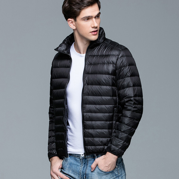 E-BAIHUI Winter Down Jackets White Duck Down Zippers Designe Sports Jacket Men Warm Coat Outdoor Standing Collar Down 002