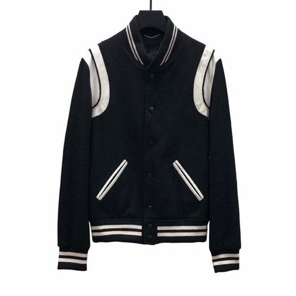 Best Version Luxury European Jacket Classic Black And White Baseball Jacket Men And Women High Quality Fashion Jacket HFBYJK240