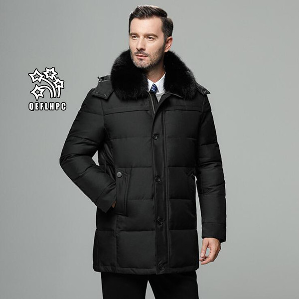 Men cotton padded clothes Keep warm in winter Cotton-padded jacket Men thick coat Loose style Men's Down & Parkas Coats Hooded Long AX1