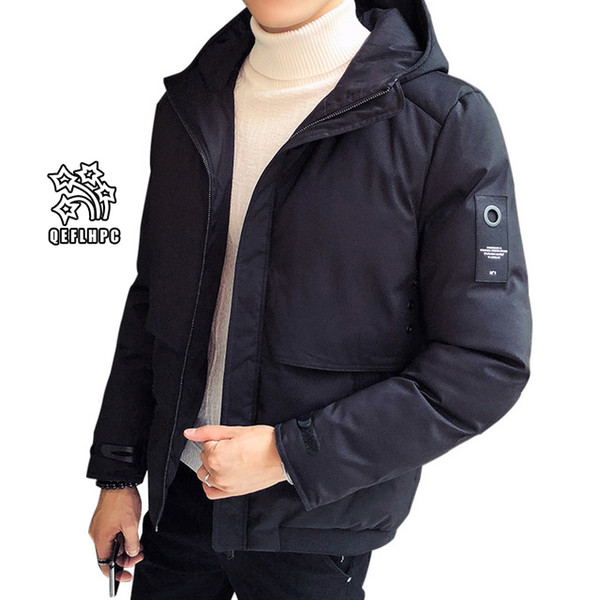 2018 Men cotton padded clothes Keep warm in winter Cotton-padded jacket Men thick coat Loose style Men's Down & Parkas Coats Hooded