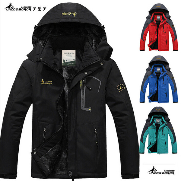 Wholesale- 2017 hot Brand Luo Baoluo winter jacket men Plus velvet warm wind parka 6XL plus size black hooded winter coat men