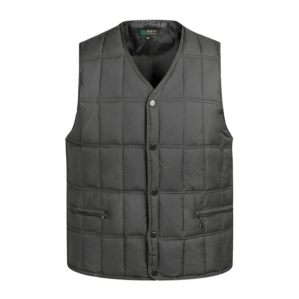 Cotton Solid Padded Vest For Men Winter Thick Warm Streetwear Parka Sleeveless Jacket Casual Button Male Travel Brand Waistcoat