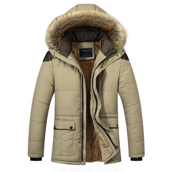 Man Jacket and Coat Windproof Male Parkas casaco M-5XL Fur Collar Hooded Men Winter Jacket New Fashion Warm Wool Liner