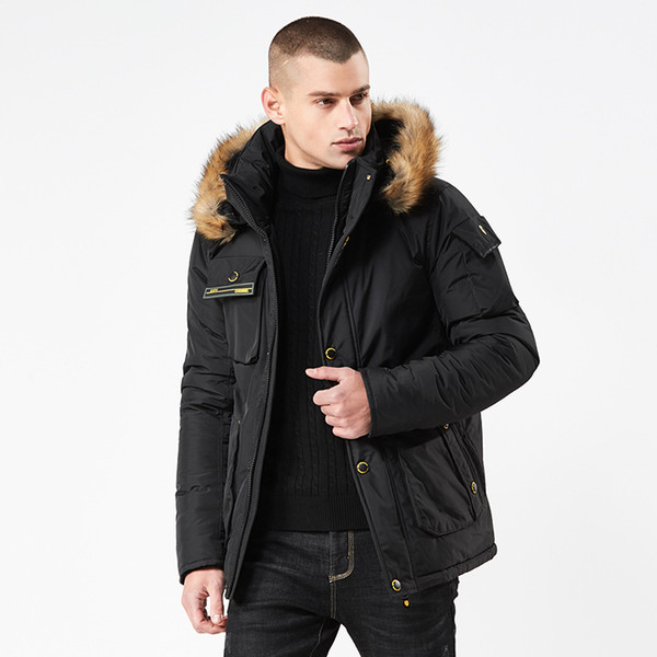 YF New Men Winter Jacket Coat Fashion Quality Cotton Padded Windproof Thick Warm Parkas For Drop 