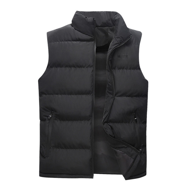 Sleeveless Jacket Vest Winter Fashion Casual Coats Male Cotton-Padded Men's Slim Fit Vests Men Thicken Waistcoat Male 6xl Hombre