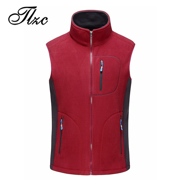 TLZC Male Warm Sleeveless Outwear Jacket Brand Mens Casual Waistcoat Plus Size L-4XL Men's Autumn Winter Fleece Softshell Vests