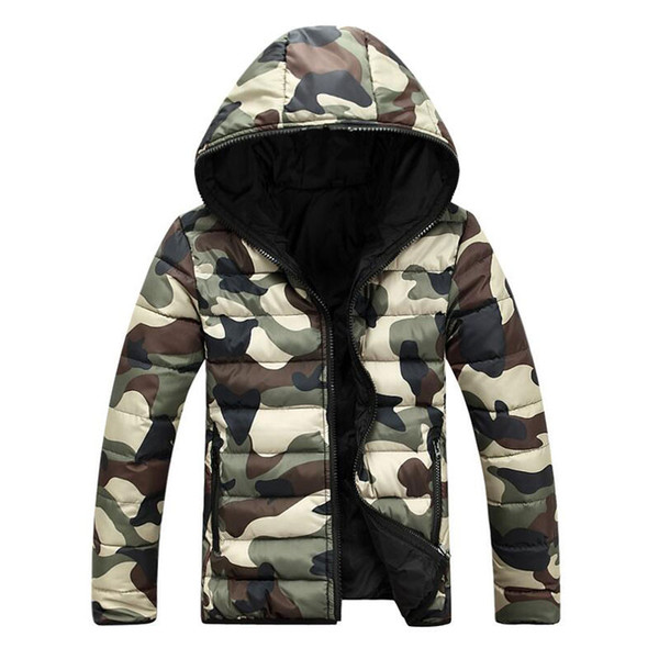 2017 brand men's clothing winter jacket with hoodies outwear Warm Coat Male Solid winter coat Men casual Warm Down Jacket