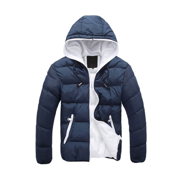 Winter Men's Jacket Warm Coat Jacket Parkas Jackets Zipper Hooded Stand Collar