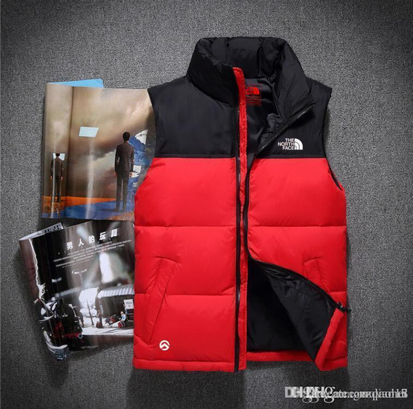 Wholesale, retail new Brand double face High Quality Men's Down Vest Down Jacket & Outerwear Coat thick winter sportswear Vest for men