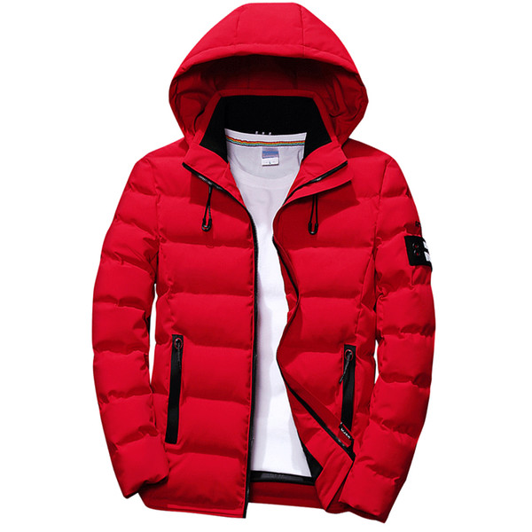 High Quality 2018 Winter Jacket Men Hooded Windbreaker and Waterproof Thick Warm Parka Coat Men Casual Winter Red Parka Jacket