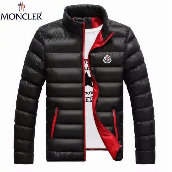 Wholesale 2019 New Mens White goose Down Parkas Thin Style Soft Man Winter Warm Coats Stand Collar Casual Comfortable Winter Jackets 53245