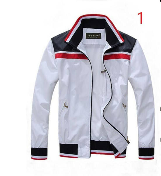 Free shipping Fall thin Men sportswear high quality waterproof fabric Men sports jacket Fashion zipper POLO jacket size M- 2XL