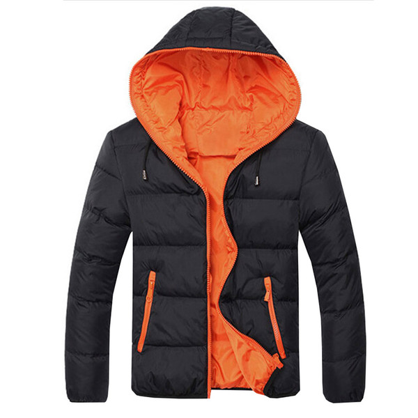 2017 Winterparkas Men Casual Warm Cotton Hooded Padded Thicken Outwear Brand Clothing Size M~2xl