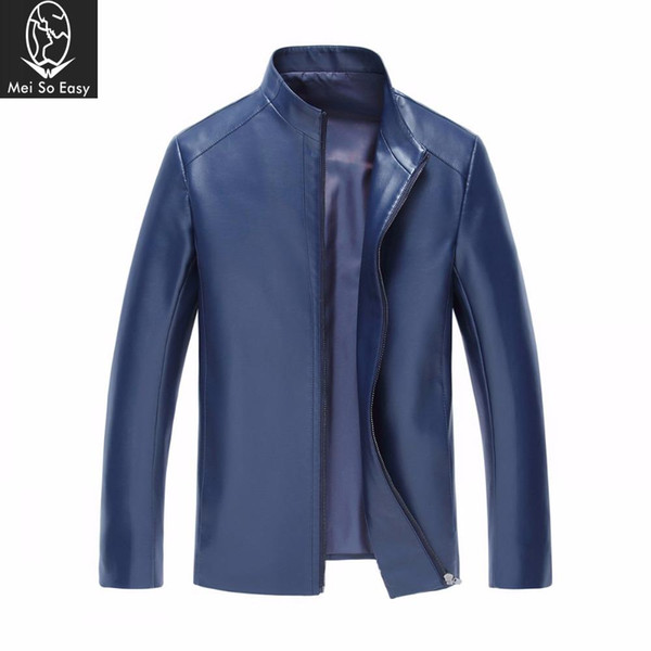 wholesale price new arrival hihg quality fashion casual men's Stand collar leather jacket plus size ML XL 2XL3XL LXW 1603