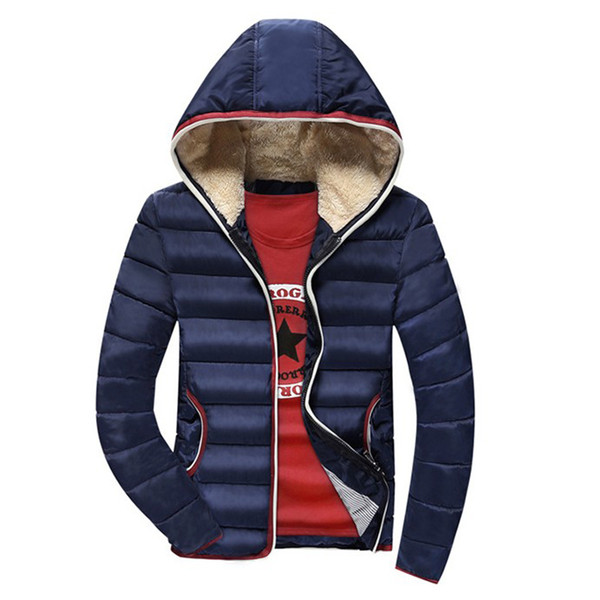 Jacket Men Warm cotton coat mens winter casual hooded jackets mens Outwear thick Parka Plus size XXXL Coats