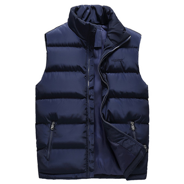 New Men's Jacket Sleeveless Veste Homme Winter Fashion Casual Coats Male Cotton-Padded Men's Vest Men Thickening Waistcoat M-6XL