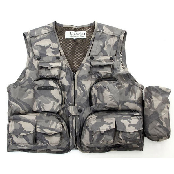 Cargo Style Men Vest Casual Male Waistcoat Multi Pockets Photography Vests 75