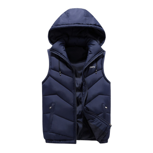 Young male vest to keep warm pure color of new fund of 2018 autumn winters is recreational vest