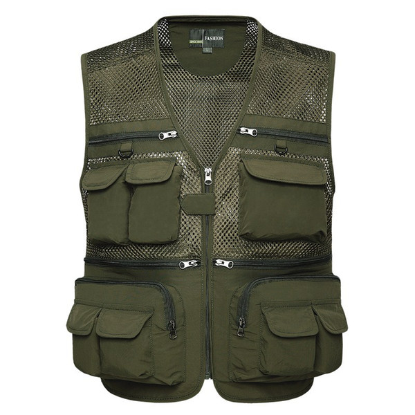 Casual Summer Breathable Mesh Men Fast Dry Vest Director Men