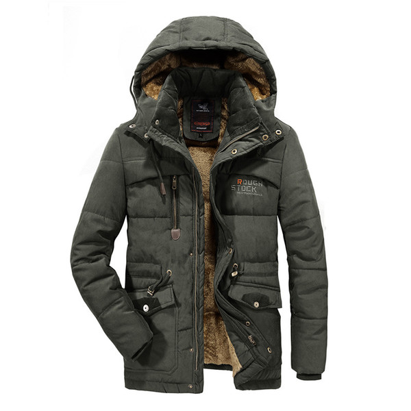 Men's Winter Warm Down Jacket Coat with Hooded brushed Thicken Pure cotton washing Padded Slim Zippers Jackets Oversize 8XL