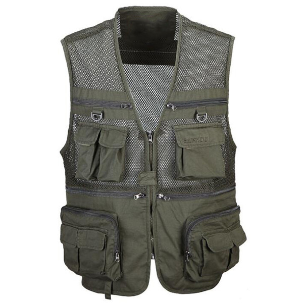 Functional Outwear Tactical Photo Vests For Men Plus Size 3XL Mens Summer Style Vests Coats Camo Camouflage Clothing Brand S3167