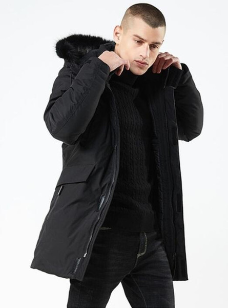 New Men's Casual Cotton Coat Thickening Hooded Fashion Windproof Zipper Pocket Wadded Jacket Plus Size