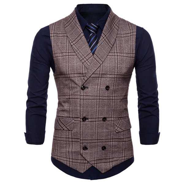 Fashion Suit Vest Men Formal Dress Vest Colete Masculino Herringbone Gilet Fitness Sleeveless Jacket Wedding Waistcoat Men 4XL