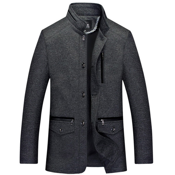 Winter Men Brand Jacket Wool Coats Slim Fit Jackets Fashion Outerwear Warm Man Casual Jacket Overcoat Pea Coat High Quality