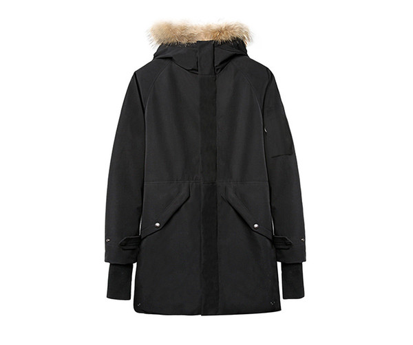 Datousha winter jackets men wram long coat down jacket hooded can be worn by men and women thinken parka fur collar coat