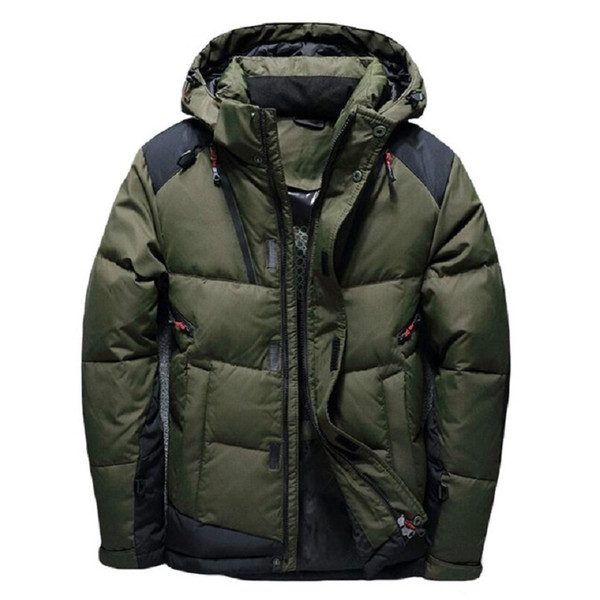 winter Men Windbreaker High Quality Men Fashion White Duck Jacket Casual Down Coat Parka male coats clothes 