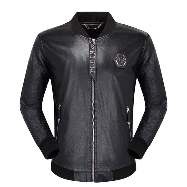 NEW Fashion Men's leather motorcycle coats jackets used leather coat Leather jacket