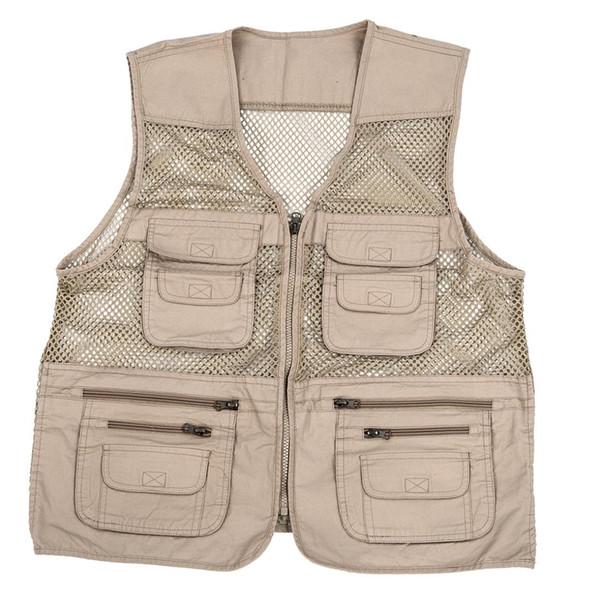 Cameraman Vest Summer Men Reporter Vest Multi-pockets Sleeveless Photographer Male Jackets Camouflage Casual Waistcoat