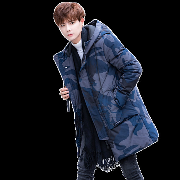 Winter long duck down jacket men brand camouflage thick men's down jacket warm windbreaker long coat for men AM35161