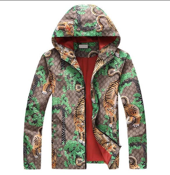 Fashion Outdoor Multicoloured Bengal Tiger Blue Jungle Jacket Autumn Sunproof Windproof Waterproof Men Women Luxury Zipper Anti UV Skin Coat