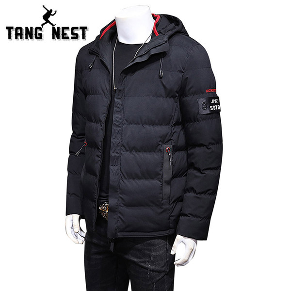 TANGNEST Men's Coat 2018 New Arrival Warm Breathable Winter Cotton-padded Parka Coat Comfortable Plus 4 Colors Size 4XL MWM1897