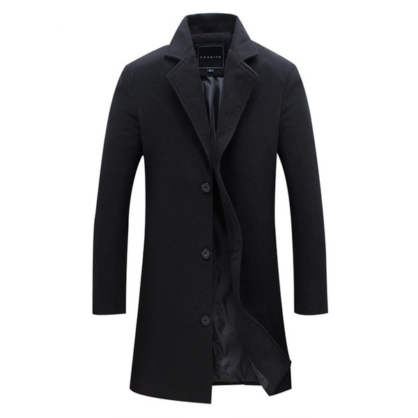 New Men Wool Blends Suit Design Wool Coat Men Casual Trench Coat Design Slim Fit Office Suit Jackets Drop Shipping