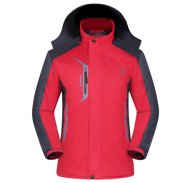 Men's Waterproof Windproof Parka Thicken Men Winter Jacket Coats Male Fleece Brand Clothing red green blue Plus Size 4XL