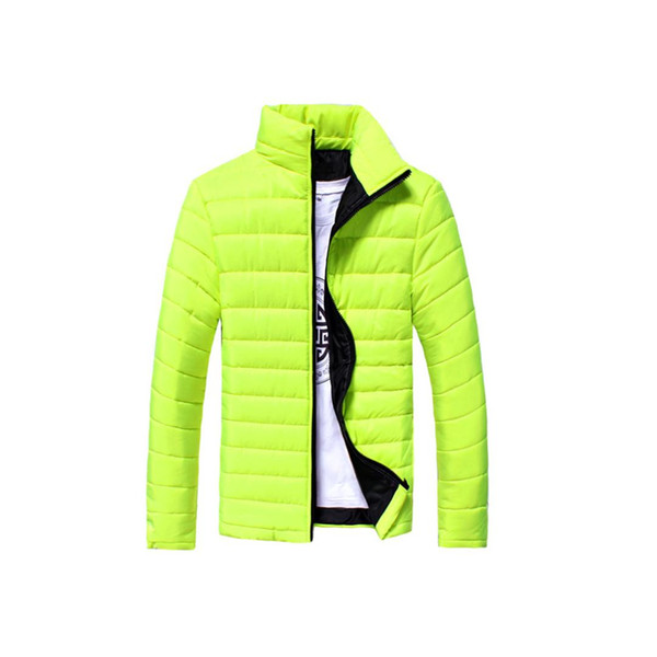 Men Coat Winter Fashion Men Cotton Coat Fashion Warm Slim Casual Stand Collar Zipper Jacket Winter Clothing