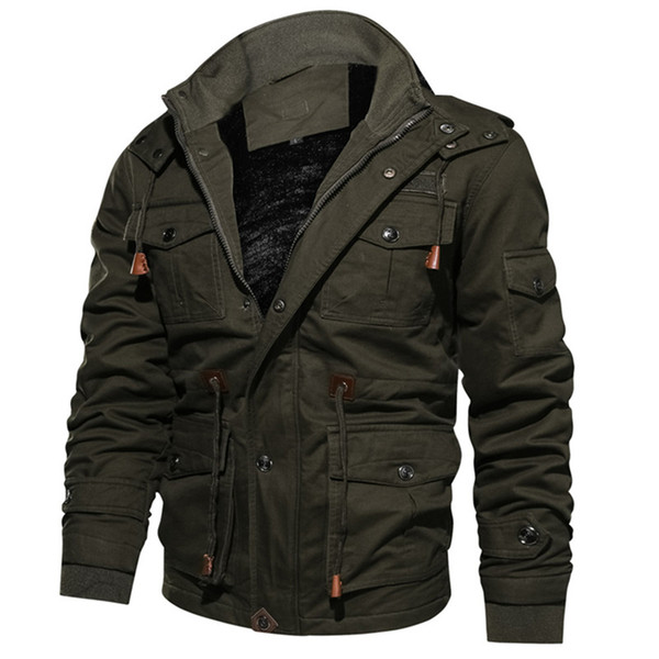 Winter Jacket Men Coat Fleece Jackets Warm Hooded Coat Thermal Thick Outerwear Male Jacket Mens M-4XL Brand Clothing