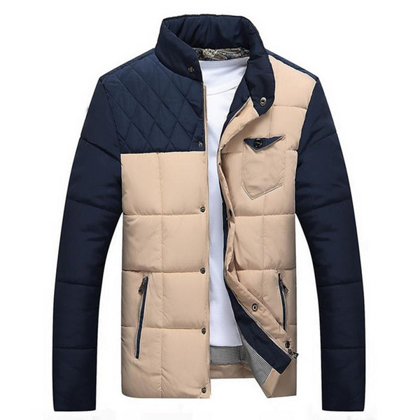 2018 new autumn and winter men's cotton collar collar men's jacket fashion coat warm down jacket