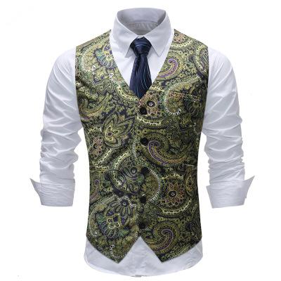 UNIVOS KUNI 2109 spring and autumn new casual men's suit vest trend dress wedding size M-5XL WYR11