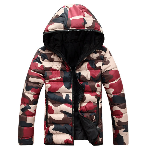 brand men's clothing winter jacket with hoodies outwear Warm Coat Male Solid winter coat Men casual Warm Down Jacket