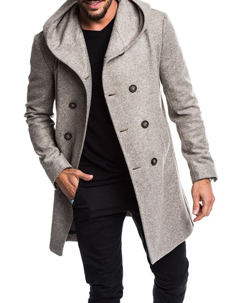 2019 New Formal Casual Autumn And Winter Models 5 Color Fashion Men's Long Men's Jacket Cotton Coat Jacket S-3XL