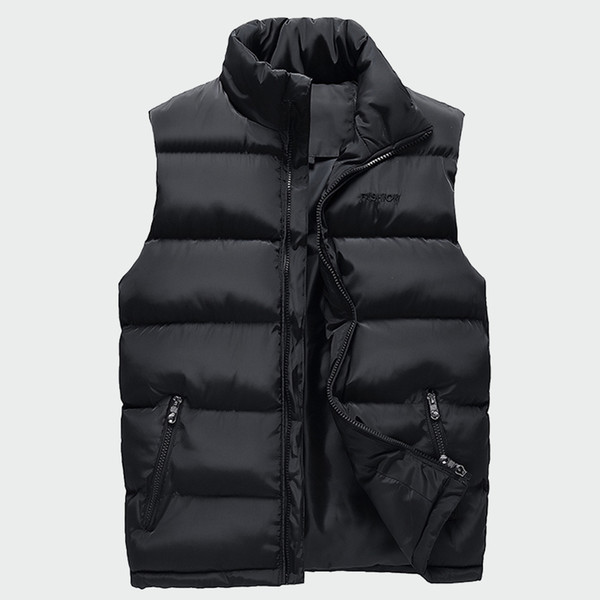 Men's Sleeveless Jacket Fashion Thicken Cotton Vest Hooded Autumn Warm Vest Winter Male Waistcoats Men Casual Windbreakers ML079